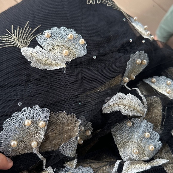 Metiso small Elegant Black Floral Dress - Picture 8 of 8